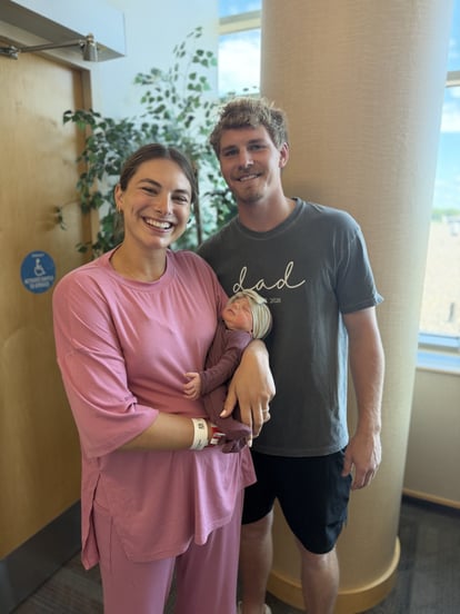 Jenna and Matt Carlson and baby Emmy-2