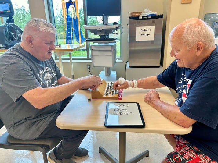 Wayne Rahn and Brad Farber at Lakewood’s Parkinson Wellness Recovery class