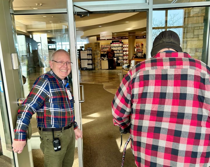 Richard at main entrance